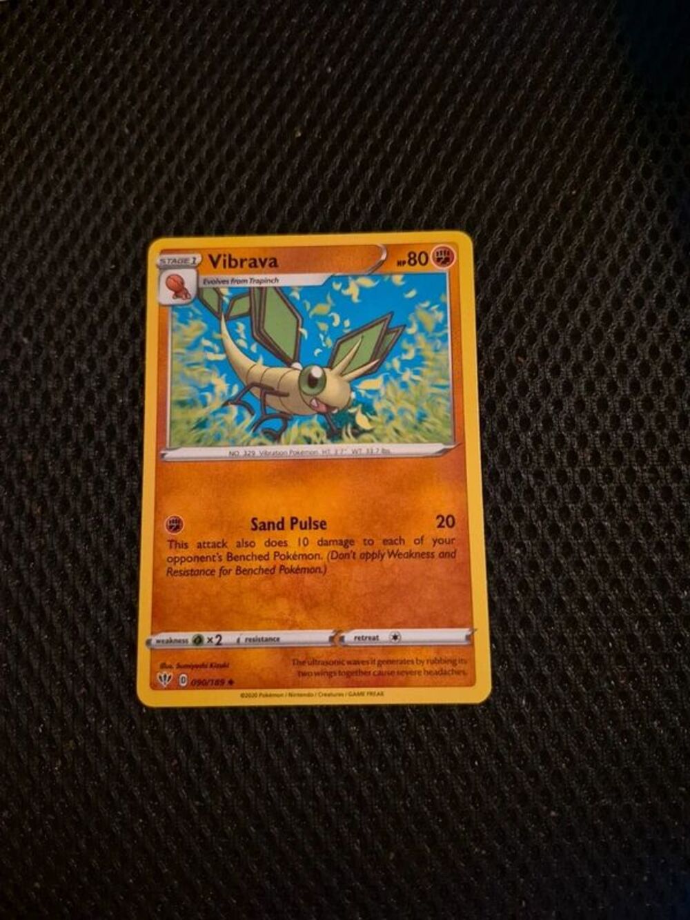 Vibrava 090/189 Pokemon Card (2020)
